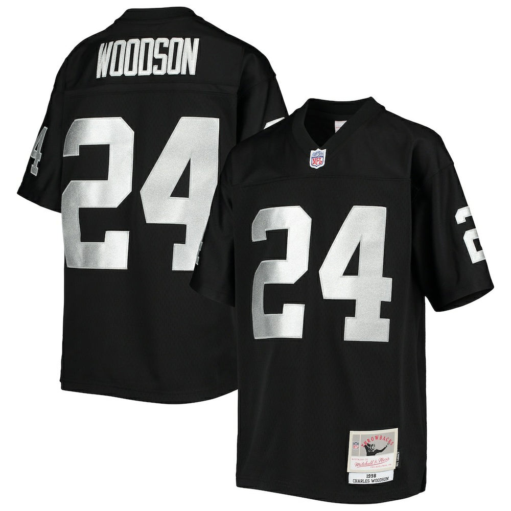 Charles Woodson Las Vegas Raiders Youth 1998 Legacy Retired Player Jersey - Black discount