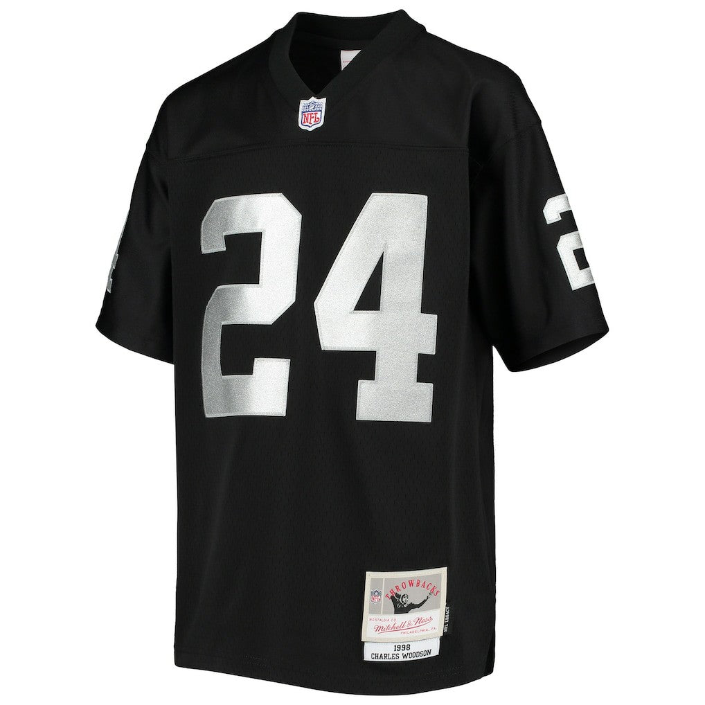 Charles Woodson Las Vegas Raiders Youth 1998 Legacy Retired Player Jersey - Black discount