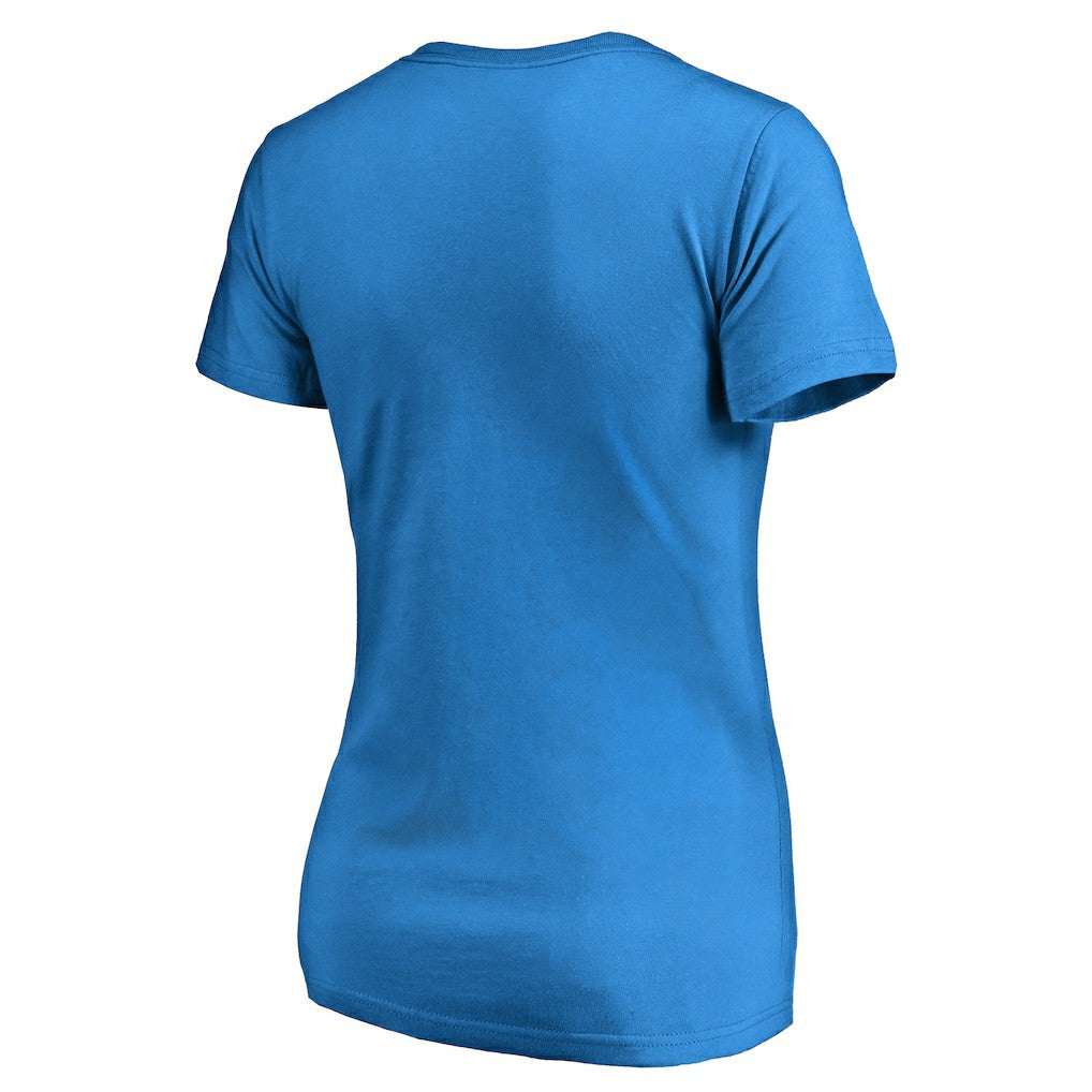 Los Angeles Chargers Women's Hometown Collection LA Football V-Neck T-Shirt - Powder Blue discount