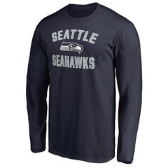 Seattle Seahawks Victory Arch Long Sleeve T-Shirt - College Navy on sale