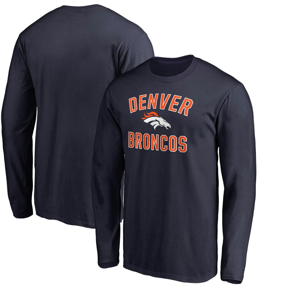 Denver Broncos Victory Arch Long Sleeve T-Shirt - Navy for sale