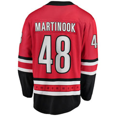 Jordan Martinook Carolina Hurricanes Fanatics Alternate Breakaway Player Jersey - Red Jerseys
