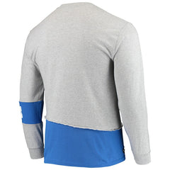 Indianapolis Colts Refried Apparel Sustainable Upcycled Angle Long Sleeve T-Shirt - Gray/Royal sale