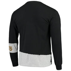 New Orleans Saints Refried Apparel Sustainable Upcycled Angle Long Sleeve T-Shirt - Black/Gray cheap