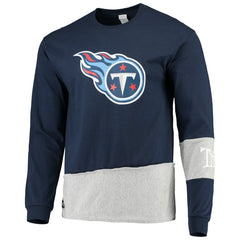 Tennessee Titans Refried Apparel Sustainable Upcycled Angle Long Sleeve T-Shirt - Navy/Gray discount