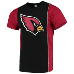 Arizona Cardinals Refried Apparel Sustainable Upcycled Split T-Shirt - Black/Cardinal sale