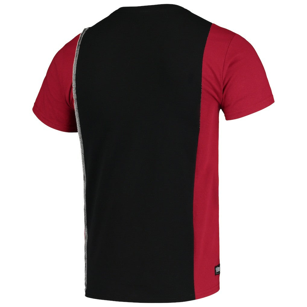 Arizona Cardinals Refried Apparel Sustainable Upcycled Split T-Shirt - Black/Cardinal sale