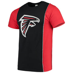 Atlanta Falcons Refried Apparel Sustainable Upcycled Split T-Shirt - Black/Red on sale