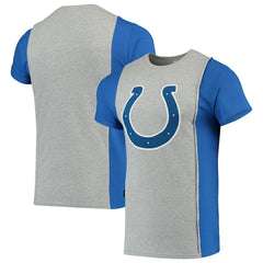Indianapolis Colts Refried Apparel Sustainable Upcycled Split T-Shirt - Gray/Royal outlet