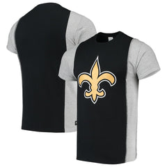 New Orleans Saints Refried Apparel Sustainable Upcycled Split T-Shirt - Black/Gray outlet