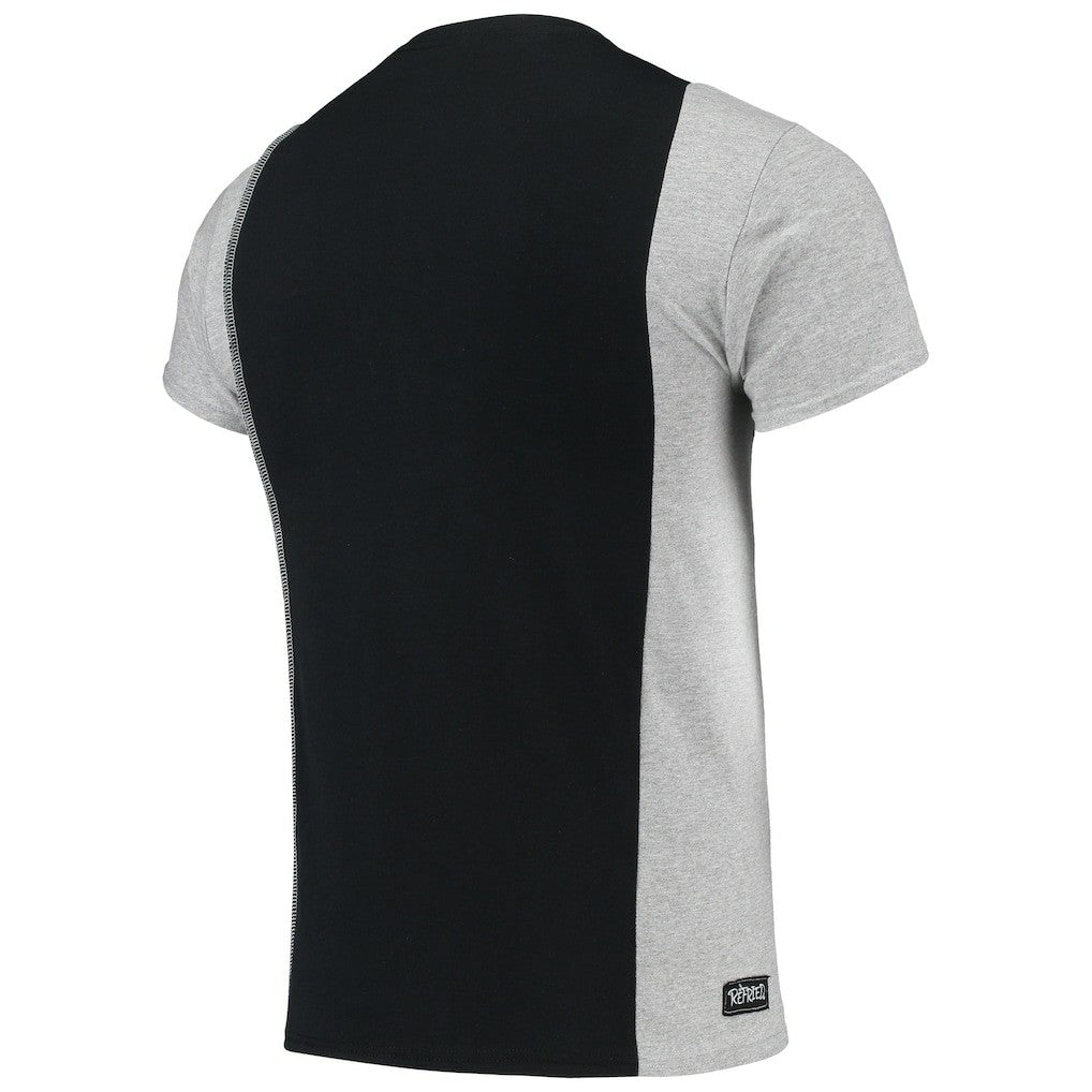 New Orleans Saints Refried Apparel Sustainable Upcycled Split T-Shirt - Black/Gray outlet
