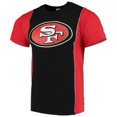San Francisco 49ers Refried Apparel Sustainable Upcycled Split T-Shirt - Black/Scarlet online