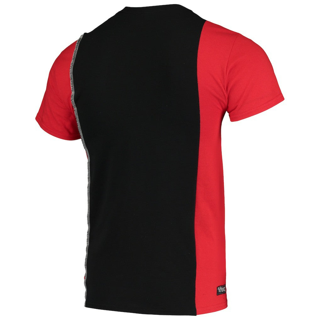 San Francisco 49ers Refried Apparel Sustainable Upcycled Split T-Shirt - Black/Scarlet online