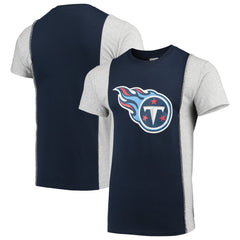 Tennessee Titans Refried Apparel Sustainable Upcycled Split T-Shirt - Navy/Gray cheap