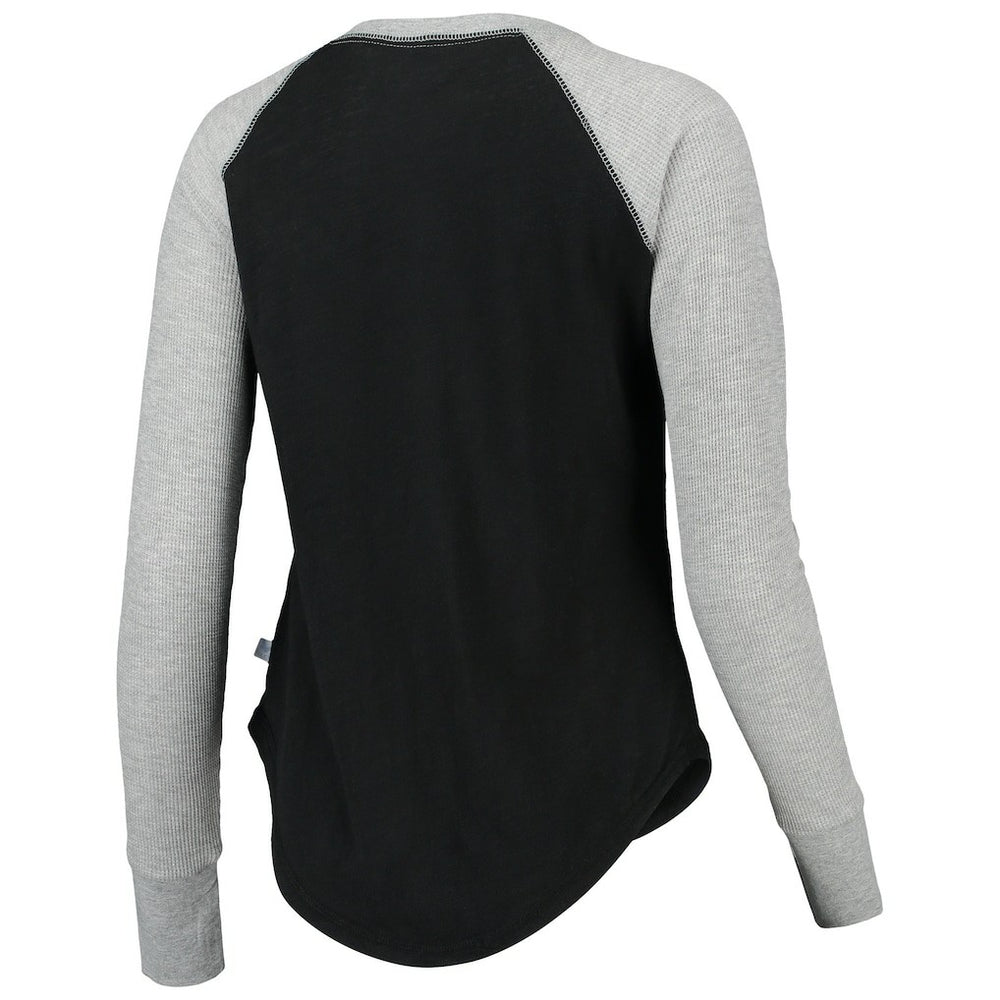 New Orleans Saints Touch Women's Waffle Raglan Lightweight Long Sleeve T-Shirt - Black outlet