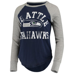 Seattle Seahawks Touch Women's Waffle Raglan Lightweight Long Sleeve T-Shirt - College Navy online