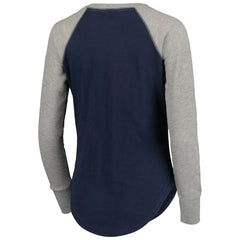 Seattle Seahawks Touch Women's Waffle Raglan Lightweight Long Sleeve T-Shirt - College Navy online