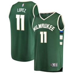 Brook Lopez Milwaukee Bucks Fast Break Replica Player Jersey Green - Icon Edition cheap