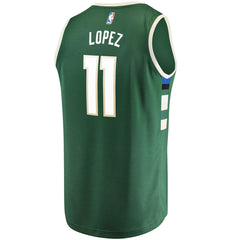 Brook Lopez Milwaukee Bucks Fast Break Replica Player Jersey Green - Icon Edition cheap