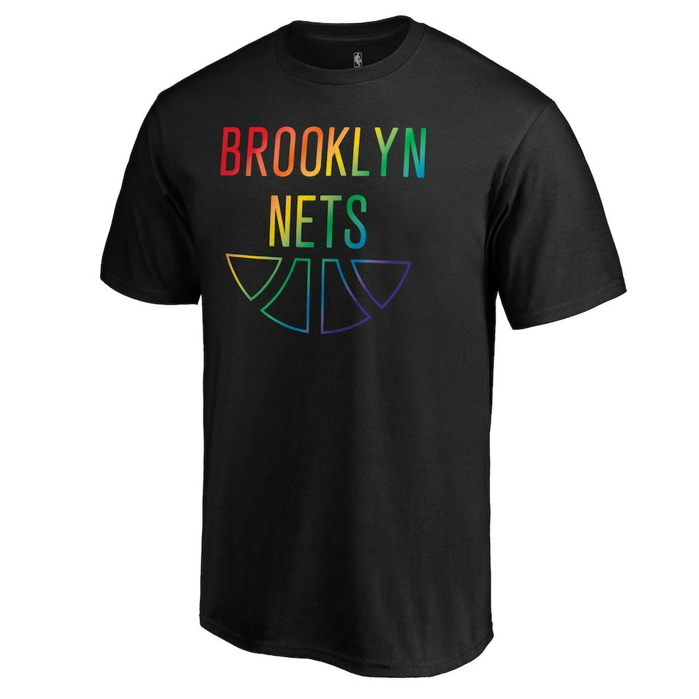 Brooklyn Nets Team Pride Wordmark T-Shirt - Black on sale