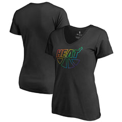 Miami Heat Women's Team Pride Wordmark V-Neck T-Shirt - Black cheap