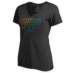 Sacramento Kings Women's Team Pride Wordmark V-Neck T-Shirt - Black on sale