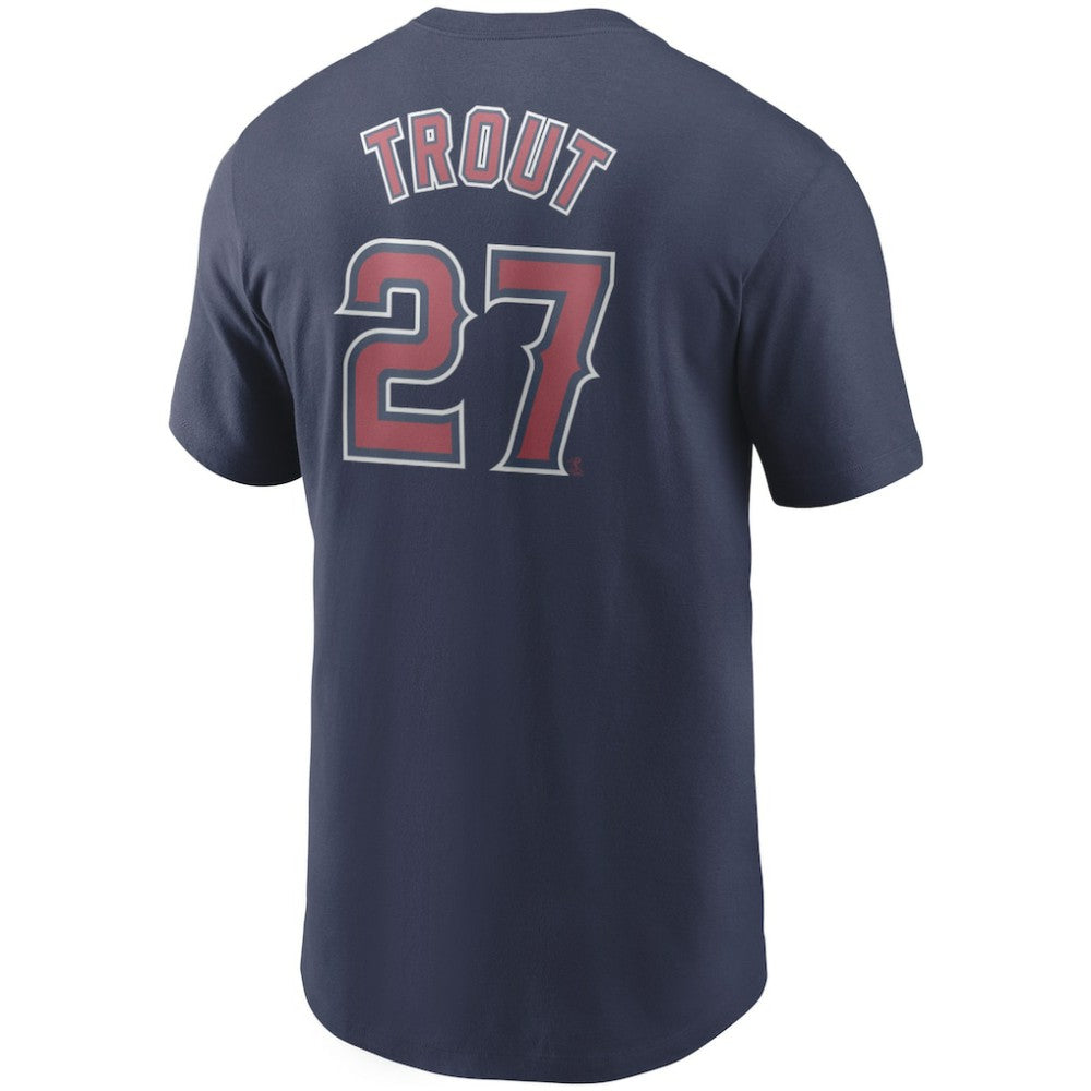 Mike Trout Los Angeles Angels Name & Number T-Shirt Navy