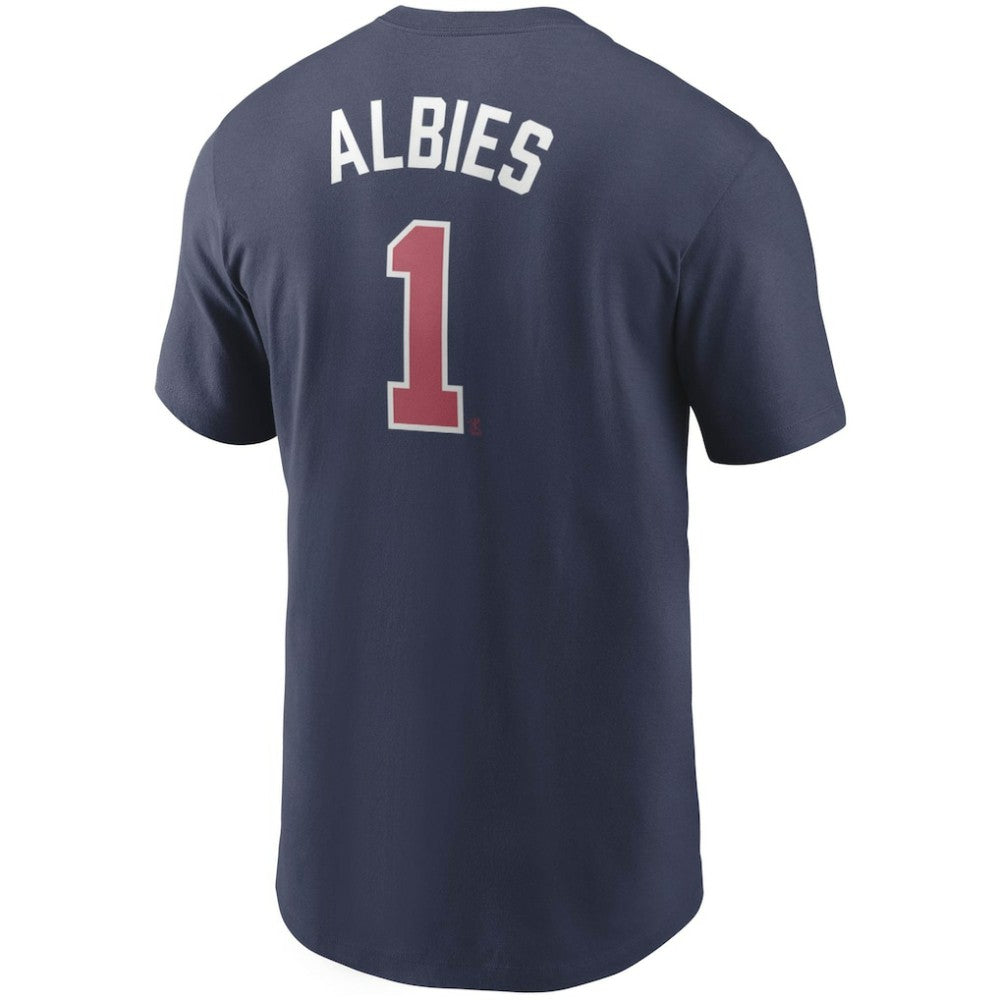 Ozzie Albies Atlanta Braves Fuse Name & Number T-Shirt Navy