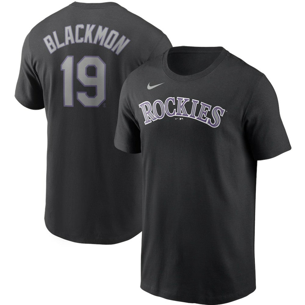 Charlie Blackmon Colorado Rockies Name & Number T-Shirt Black