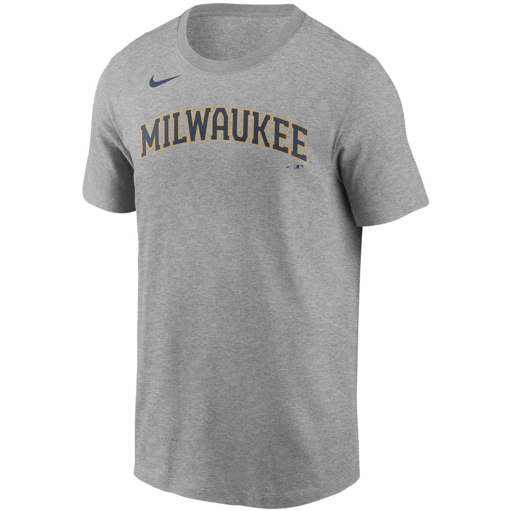 Christian Yelich Milwaukee Brewers Name & Number T-Shirt Gray