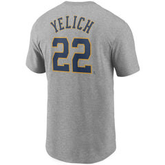 Christian Yelich Milwaukee Brewers Name & Number T-Shirt Gray