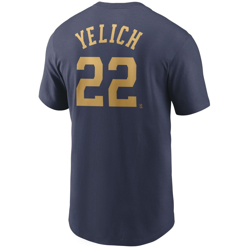 Christian Yelich Milwaukee Brewers Name & Number T-Shirt Navy