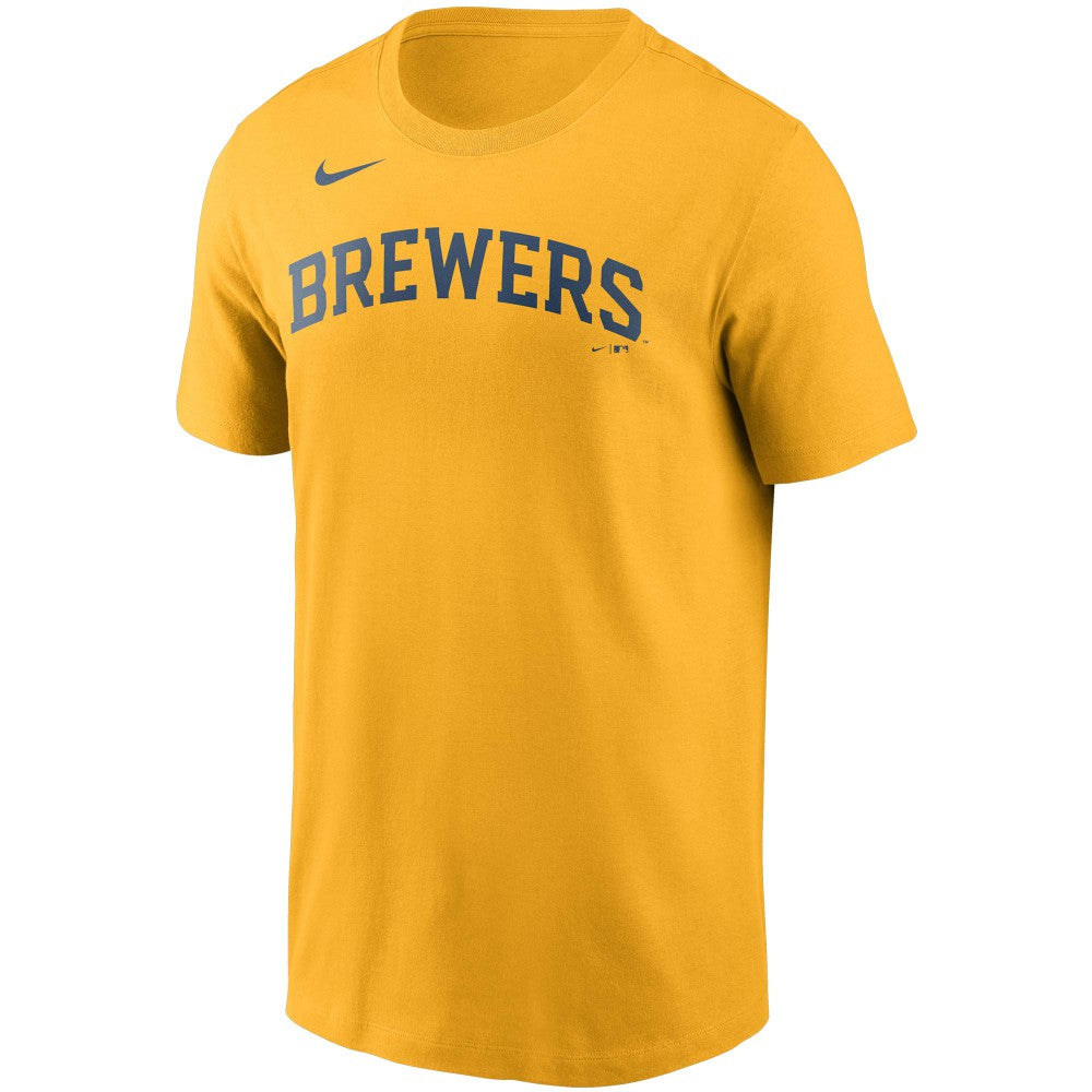 Christian Yelich Milwaukee Brewers Name & Number T-Shirt Gold
