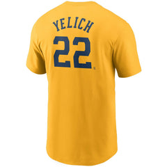 Christian Yelich Milwaukee Brewers Name & Number T-Shirt Gold