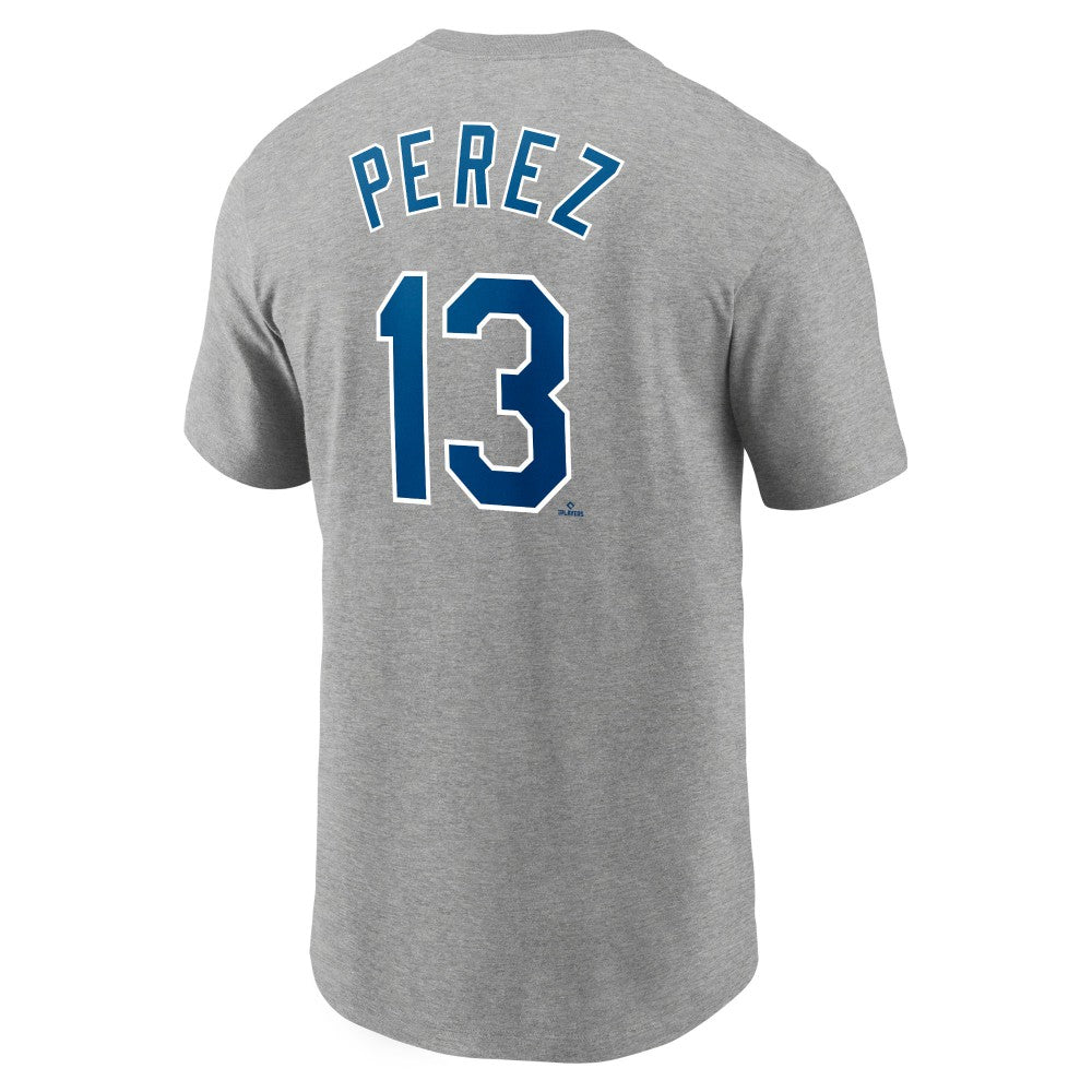Salvador Perez Kansas City Royals Name & Number T-Shirt Gray