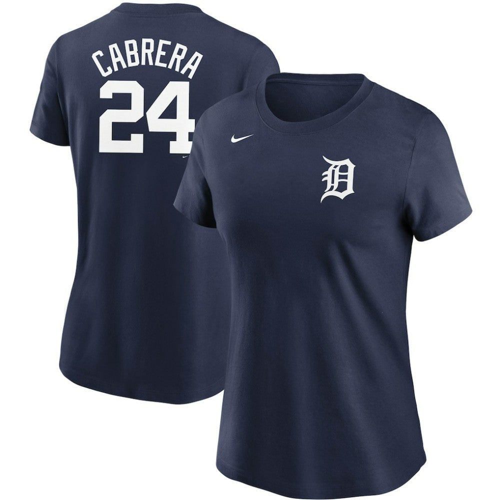 Miguel Cabrera Detroit Tigers Women's Name & Number T-Shirt Navy