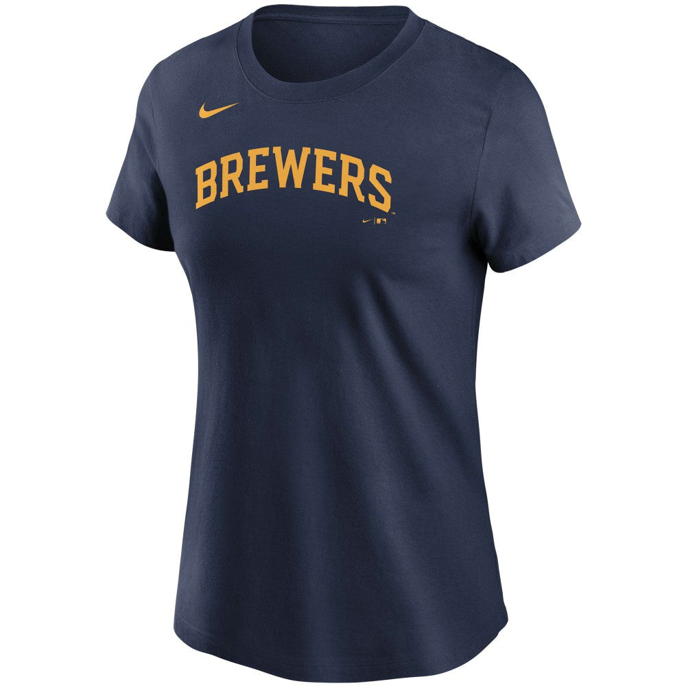 Christian Yelich Milwaukee Brewers Women's Name & Number T-Shirt Navy