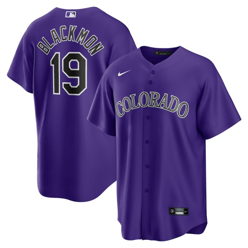Charlie Blackmon Colorado Rockies Alternate Replica Player Name Jersey Purple