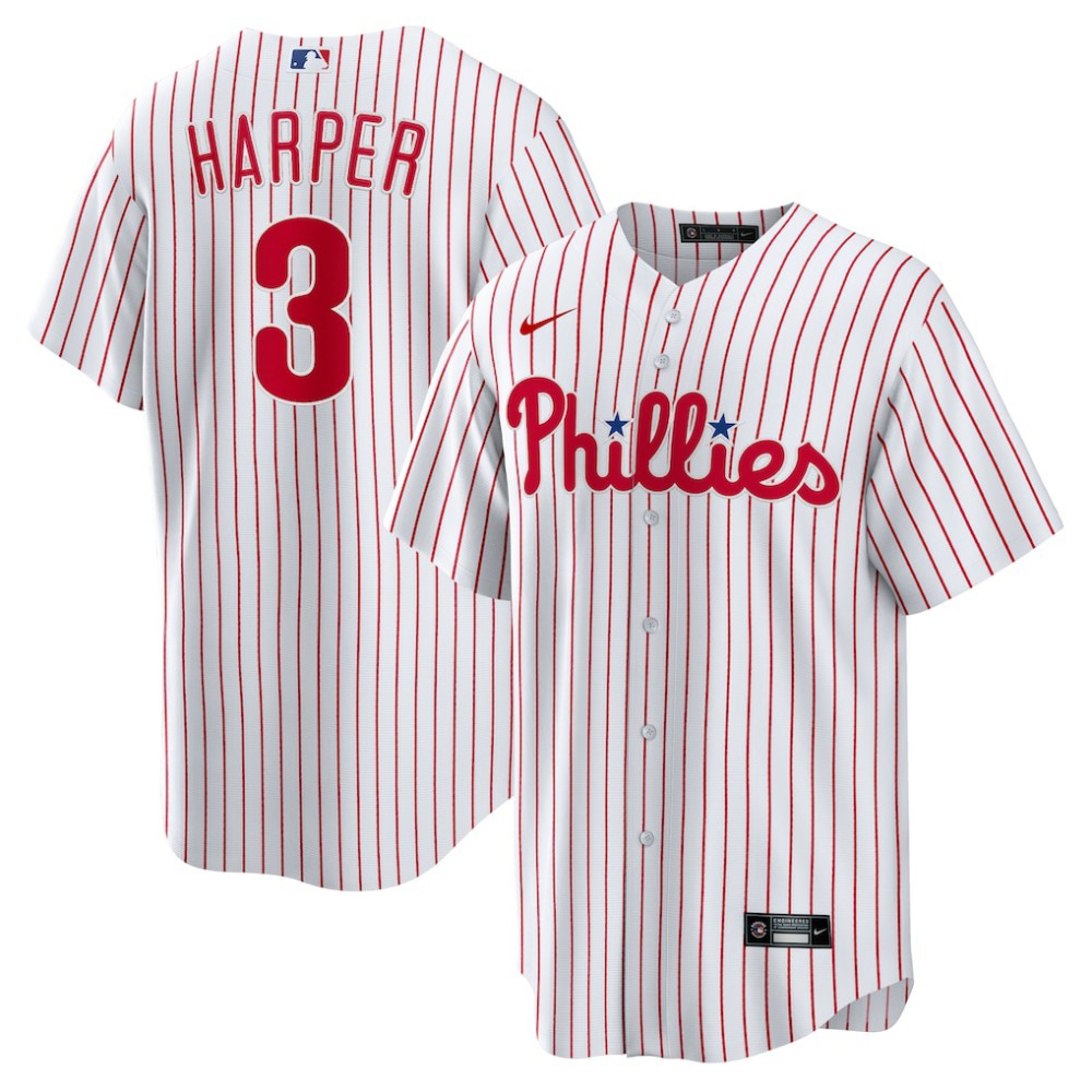 Bryce Harper Philadelphia Phillies Home Replica Player Name Jersey White