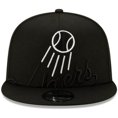 Los Angeles Dodgers Monochrome Logo Elements 9FIFTY Adjustable Snapback Hat Black