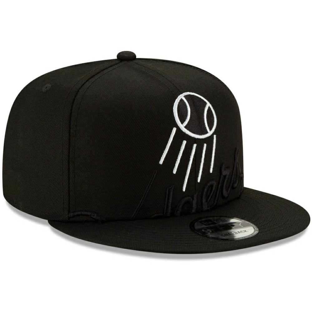Los Angeles Dodgers Monochrome Logo Elements 9FIFTY Adjustable Snapback Hat Black