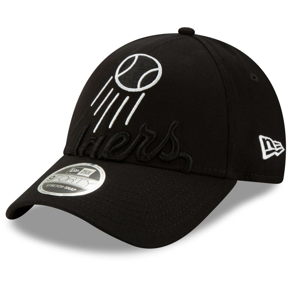 Los Angeles Dodgers Monochrome Logo Elements Stretch Snapback 9FORTY Adjustable Hat Black