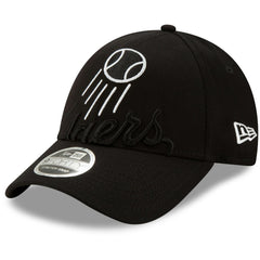 Los Angeles Dodgers Monochrome Logo Elements Stretch Snapback 9FORTY Adjustable Hat Black