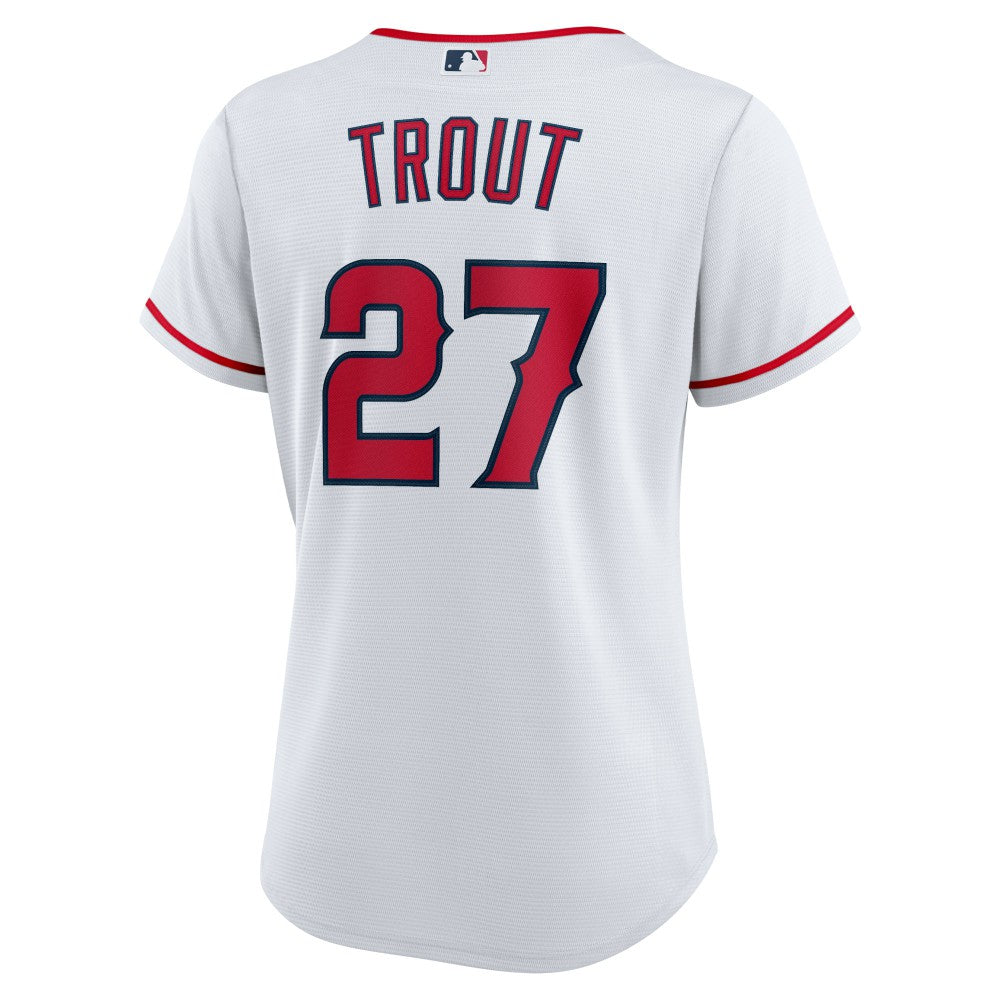 Mike Trout Los Angeles Angels Women's Home Replica Player Jersey White