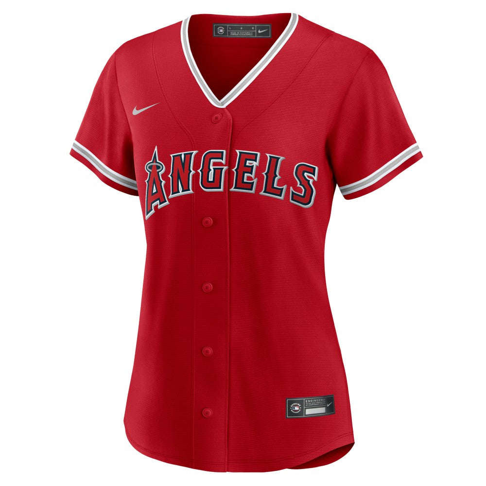 Mike Trout Los Angeles Angels Women's Alternate Replica Player Jersey Red