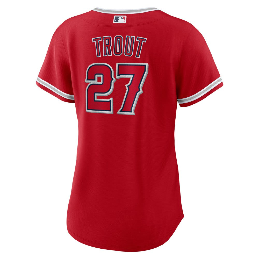 Mike Trout Los Angeles Angels Women's Alternate Replica Player Jersey Red