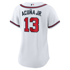 Ronald Acuna Jr. Atlanta Braves Women's Home Replica Player Jersey White
