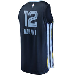 Ja Morant Memphis Grizzlies Replica Fast Break Jersey Navy - Icon Edition on sale