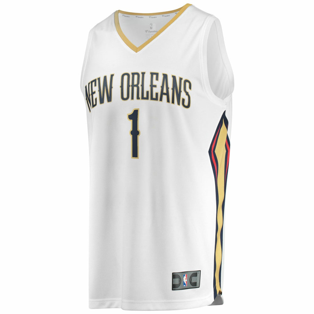 Zion Williamson New Orleans Pelicans Replica Fast Break Jersey White - Association Edition cheap