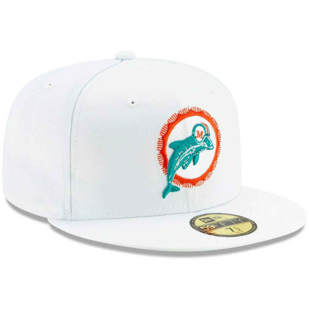 Miami Dolphins New Era Historic Omaha 59FIFTY Fitted Hat - White online